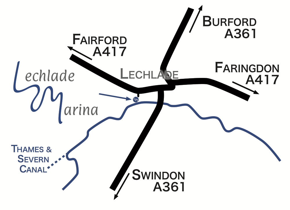 Map of Lechlade Marina
